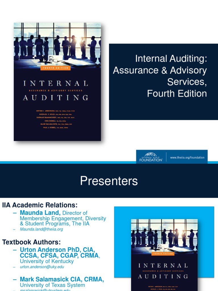 Internal Auditing Assurance And Advisory Services 4th Edition Ppt Presentation Pdf Internal Audit Internal Control