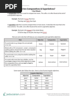 What Are Comparatives and Superlatives