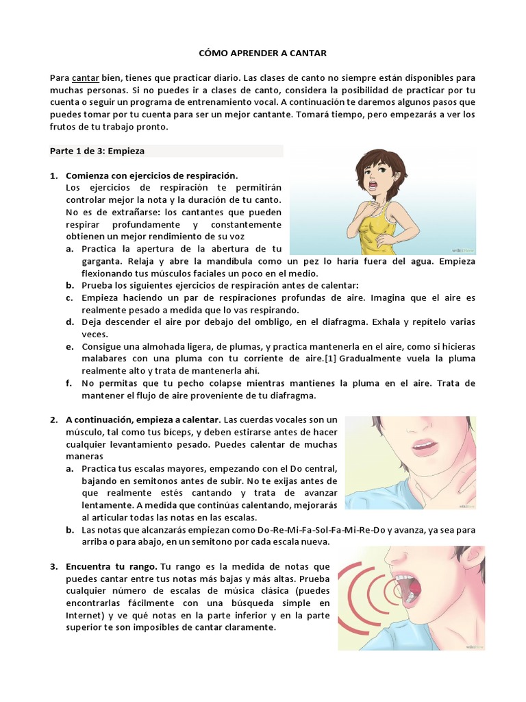 Guía para aprender a cantar desde cero | PDF | Vocal | Canto