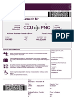 Boarding Pass CCU To PNQ 29-12-2017