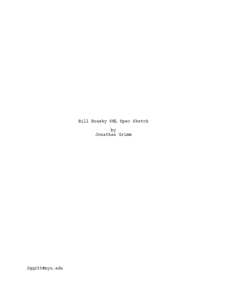 Bill Brasky Spec