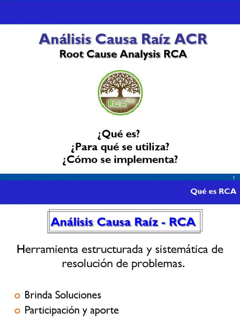 Metodología de Análisis Causa Raíz RCA | PDF | Causalidad | Science