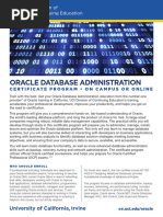 Oracle Database Administration: Division of Continuing Education