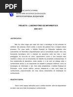 Projeto Laboratório Informática 2017