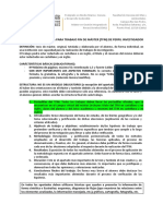 Modelo de Estructura Para Trabajo Fin de Máster (Tfm) de Perfil Investigador