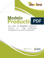 Modelo Productivo Del Cultivo de Pimentón Capsicum Annuum L. Bajo Condiciones Protegidas en El Oriente Antioqueño PDF