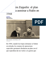 Operación Zeppelin El Plan Nazi para Asesinar A Stalin en 1944