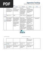 Apprentice Teaching: Lesson Plan Summary Template