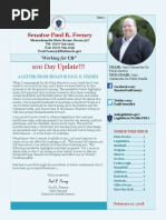 100 Day Update!!!: Senator Paul R. Feeney