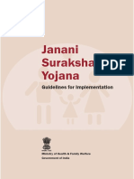 Janani Suraksha Yojana - Guidelines For Implementation - Ministry of Health and Family Welfare PDF