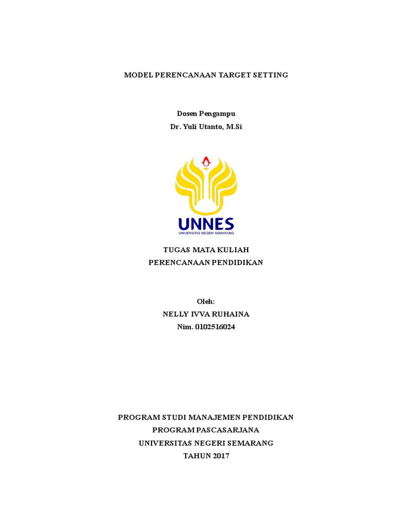 Model Perencanaan Target Setting Pendidikan | PDF | Karier ...