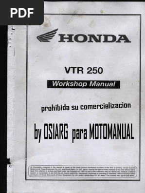 Honda Vtr250 Workshop Manual By Osiarg Pdf