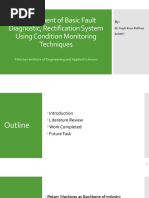 Development of Basic Fault Diagnostic, Rectification System Using Condition Monitoring Techniques