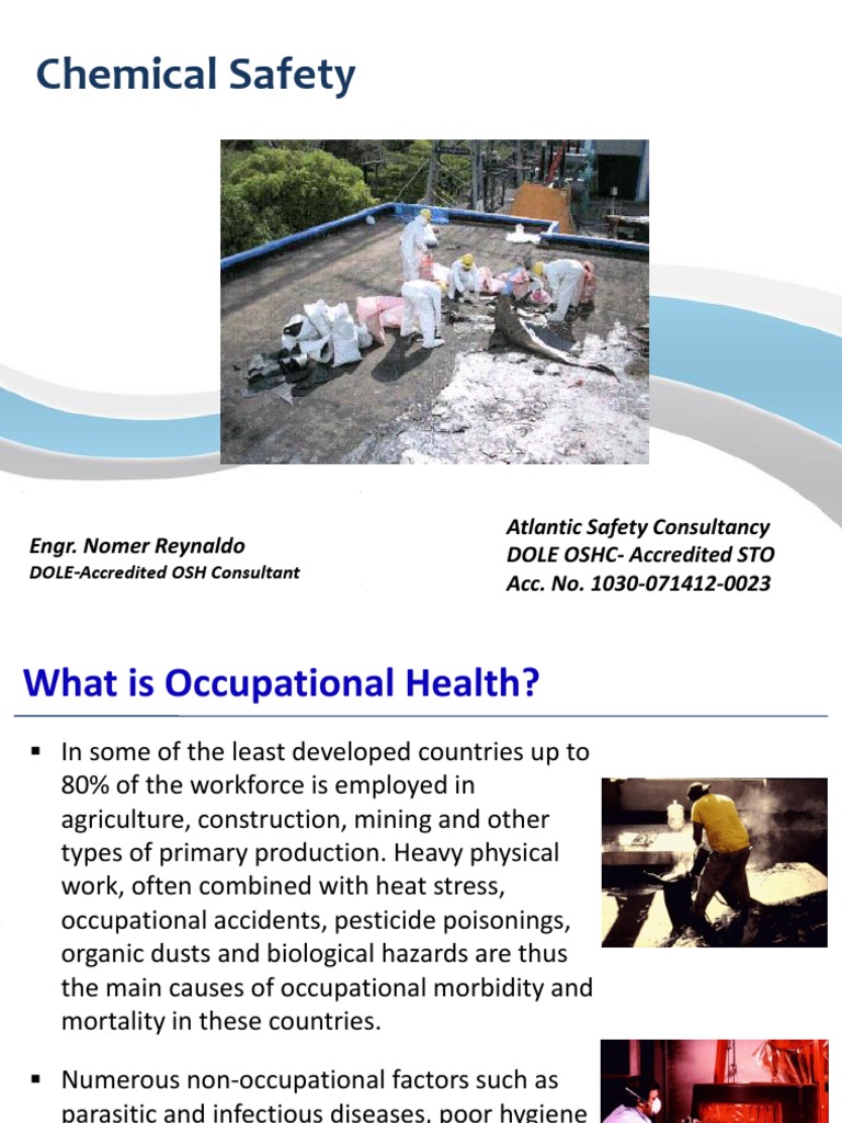 The Power to Make a Difference Promoting Occupational Health and Safety Through Chemical Safety