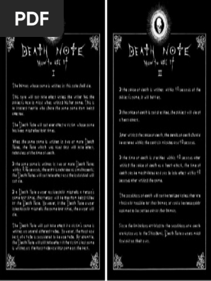 Death Note Rule 1