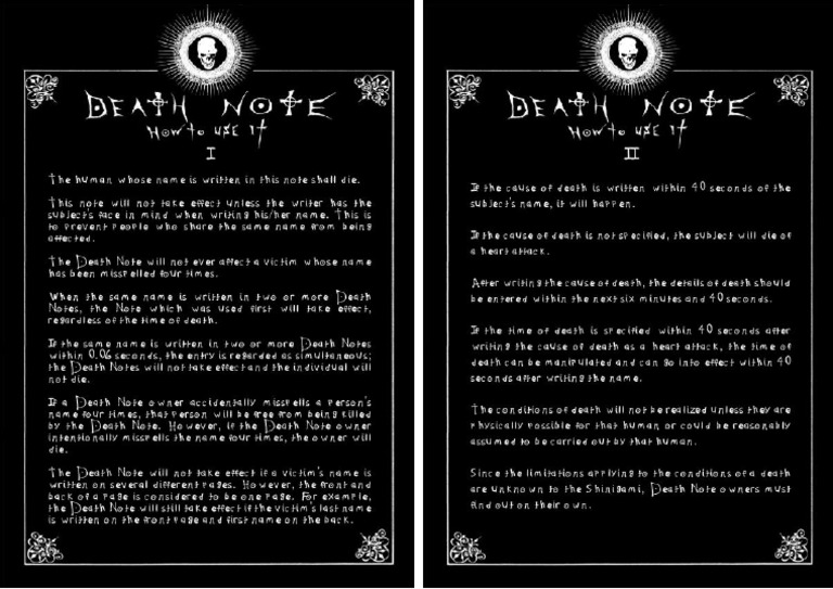 Death Note Rule 1