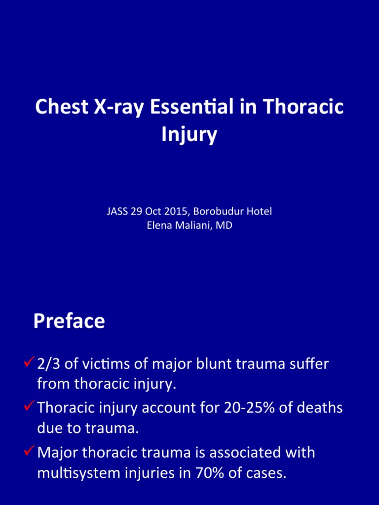 Chest X Ray in Trauma Thorax | PDF | Thorax | Causes Of Death