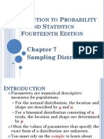 I P S F E Sampling Distributions: Ntroduction To Robability AND Tatistics Ourteenth Dition