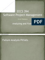 EECS 394 Software Project Management: Analyzing and Fixing