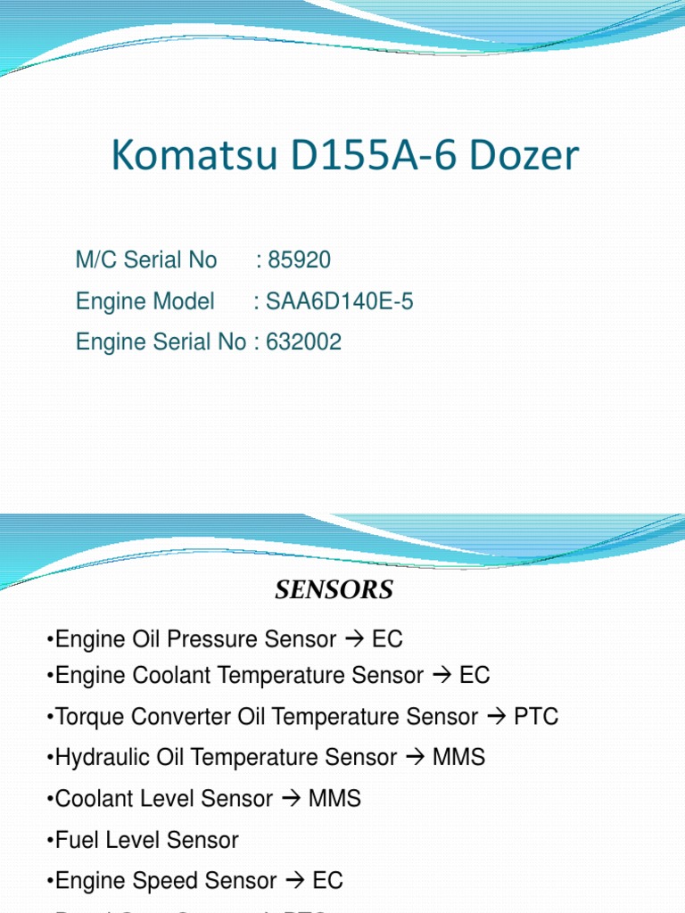 Komatsu D155A-6 Dozer Sensor Codes | PDF