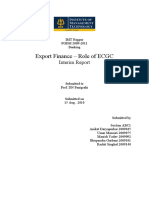 Export Finance - Role of ECGC: Interim Report