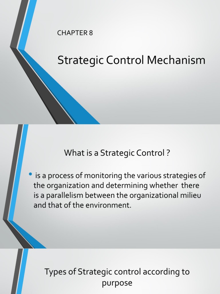 Types of Strategic Control Mechanisms | PDF | Strategic Management ...