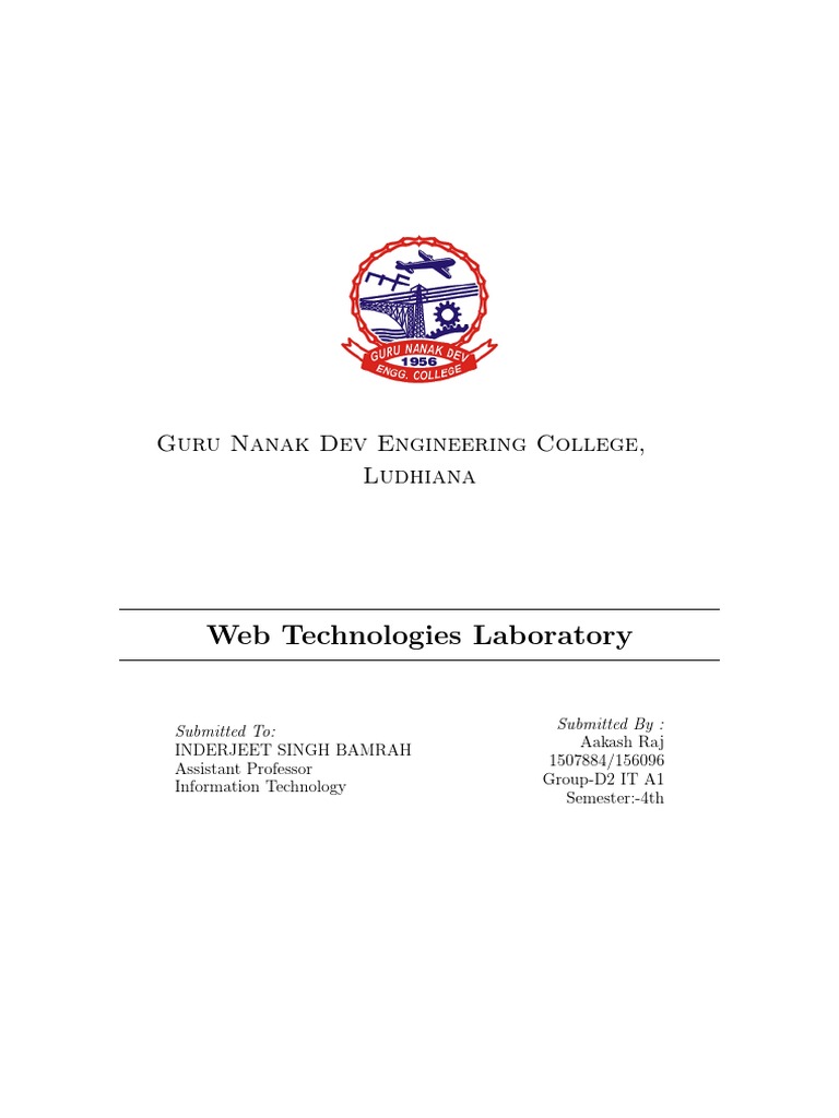 Web Technologies Laboratory | PDF | Php | Software