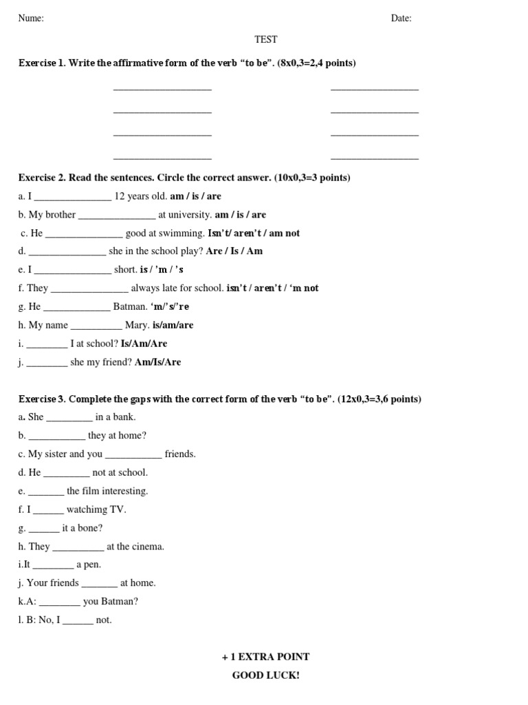 To Be Test Paper | PDF