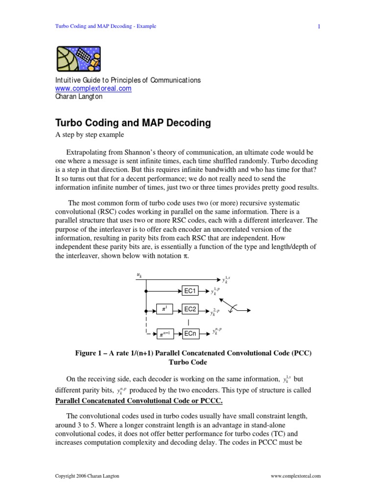 Turbo Coding and MAP Decoding: Intuitive Guide To Principles of ...