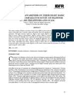 Consumers' Awareness On Their Eight Basic Rights: A Comparative Study of Filipinos in The Philippines and Guam