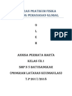 Laporan Pratikum Fisika Tentang Pemanasan Global