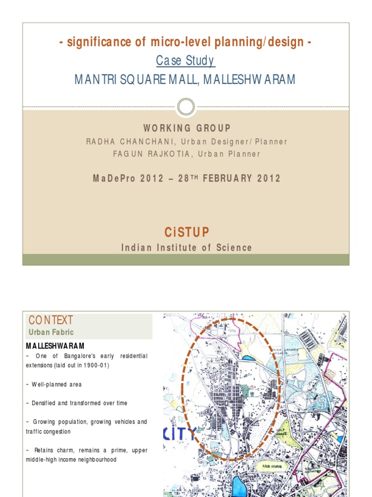 Significance of Micro-Level Planning/design - : Case Study Mantri ...