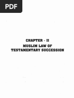 Chapter - Ii Muslim Law of Testamentary Succession