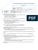 EPABX - Electronic Private Automatic Branch Exchange: No. Feature Procedure