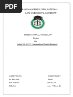 Dr. Ram Manohar Lohia National Law University, Lucknow: International Trade Law Project On