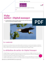 Fiche Métier - Digital Manager - Elaee PDF