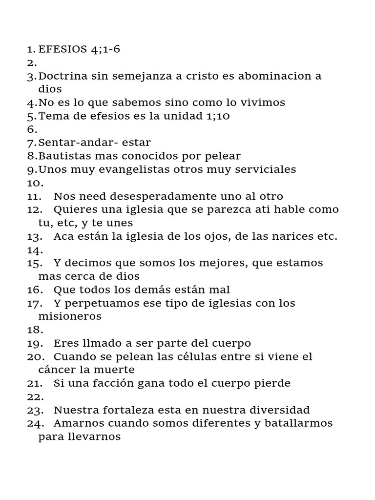 Efesios 4 1-6 | PDF | Cristo (título) | Teología