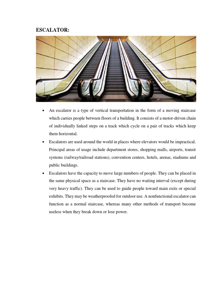 Escalator Pdf Escalator Industries