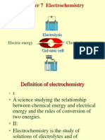 Chapter 7 Electrochemistry: Electrolysis