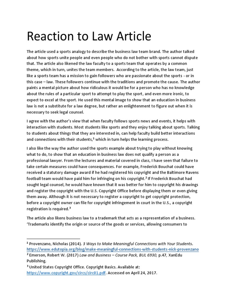 WHAT MAKES A GOOD LAW REVIEW ARTICLE intelligence overview