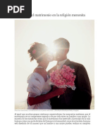 Creencias Del Matrimonio en La Religión Menonita