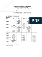 Horário 2018.1 - Artes Visuais - Ufpe