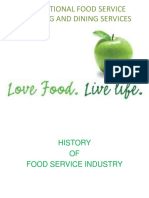 History of Food Service Indusrty