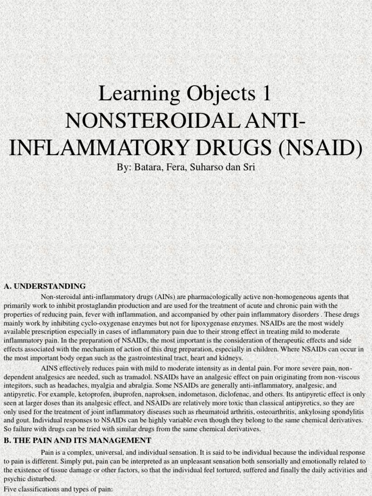 NSAIDs: Mechanisms and Side Effects | PDF | Nonsteroidal Anti ...