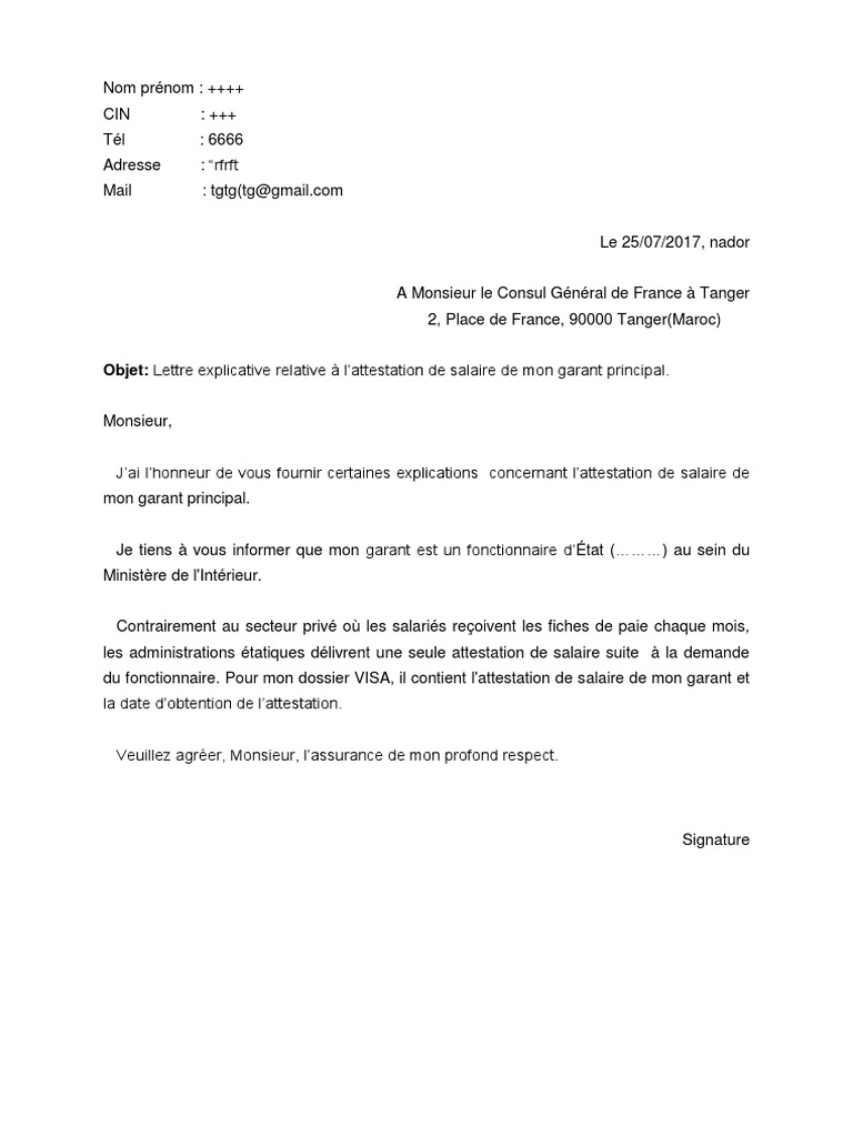 Lettres Explicatives TCF / Procédure Campus France  PDF  Université