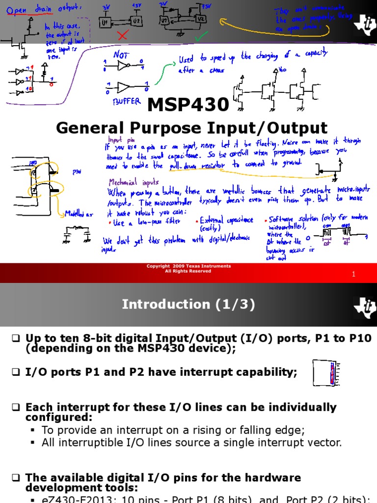General Purpose Input/Output: All Rights Reserved | PDF | Input/Output ...