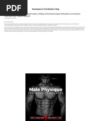 Back Training Tips for Hypertrophy - Renaissance Periodization
