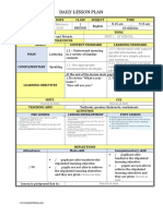 Daily Lesson Plan: 12 February, 2018 Unit 1 - at School