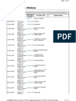 Manual Change History: Date Section Procedure Number Procedure Title Update Reason