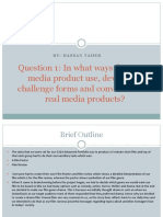 Question 1: in What Ways Does Your Media Product Use, Develop or Challenge Forms and Conventions of Real Media Products?